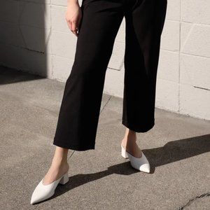 Vince Ralston Leather Pointed Toe Mules